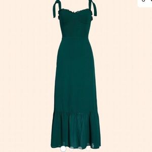 Reformation Nikita dress emerald size 4